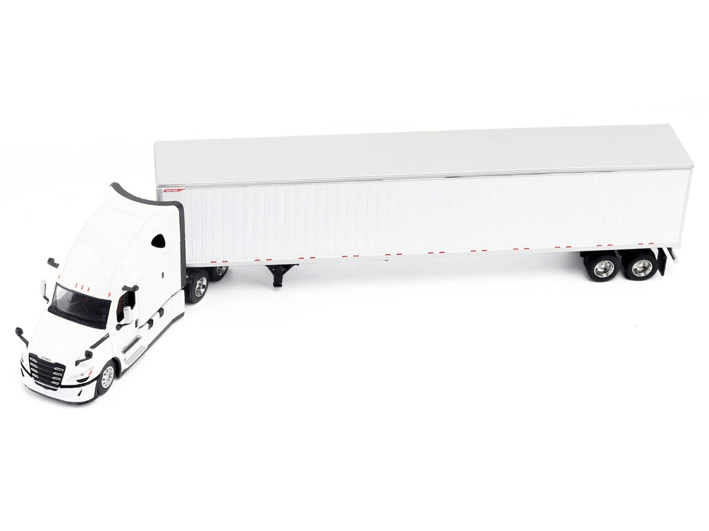 2025 Freightliner Cascadia Gen-5 Truck Tractor with Sleeper and Great Dane Champion 53ft Dry Cargo Trailer Winter White "Transport Series" 1/64 Diecast Model