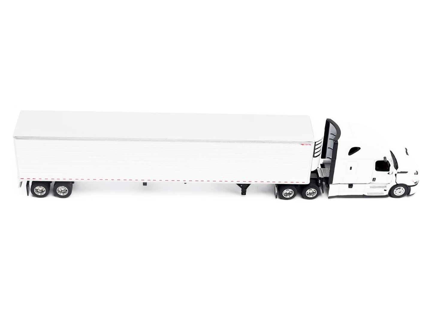 2025 Freightliner Cascadia Gen-5 Truck Tractor with Sleeper and Great Dane Champion 53ft Refrigerated Trailer Winter White "Transport Series" 1/64 Diecast Model