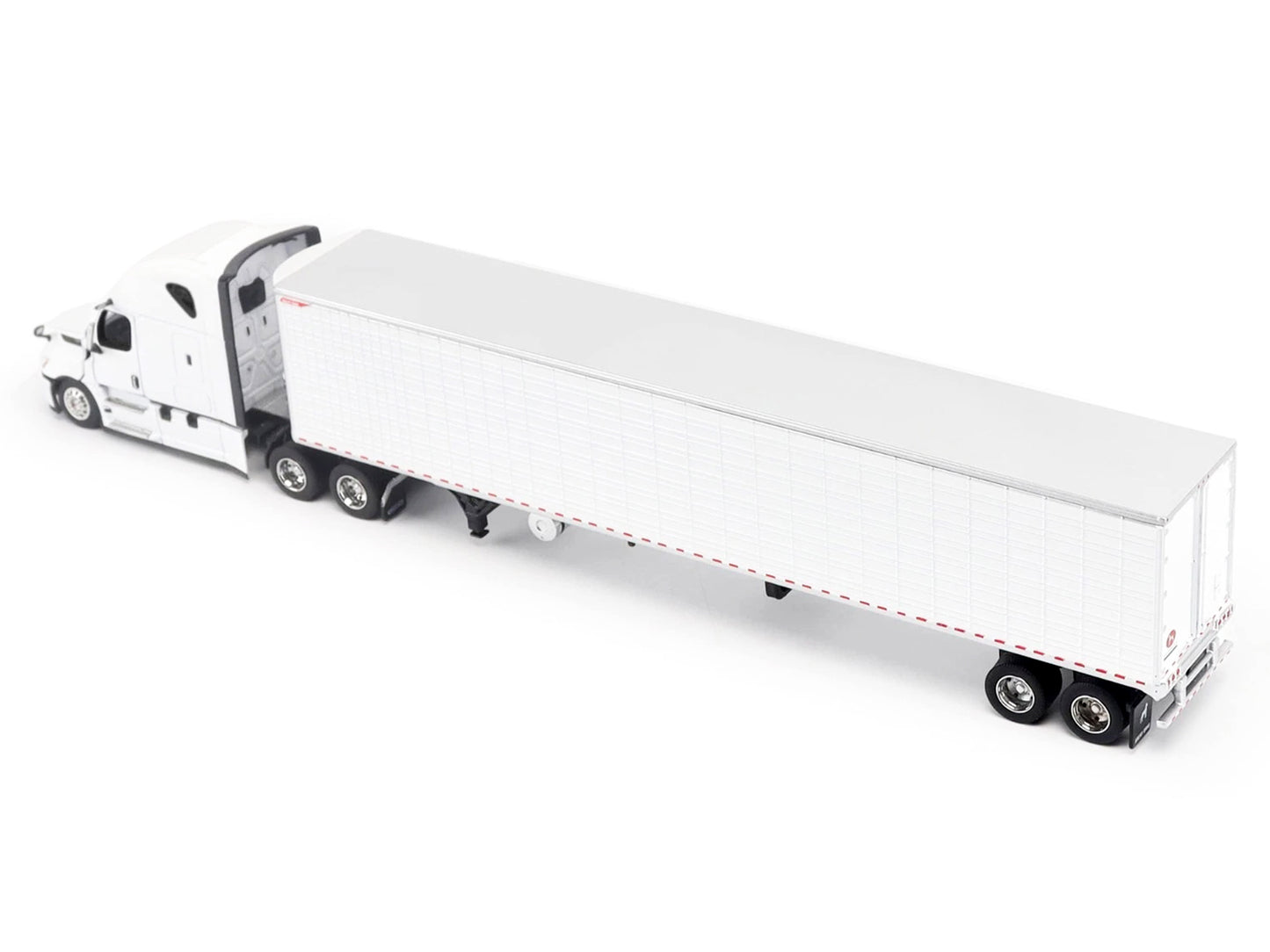 2025 Freightliner Cascadia Gen-5 Truck Tractor with Sleeper and Great Dane Champion 53ft Refrigerated Trailer Winter White "Transport Series" 1/64 Diecast Model