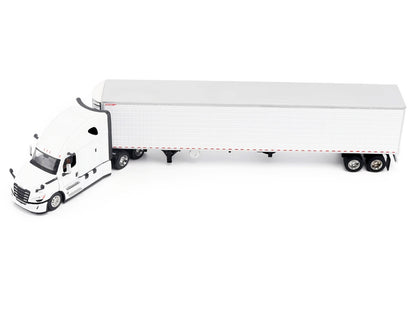 2025 Freightliner Cascadia Gen-5 Truck Tractor with Sleeper and Great Dane Champion 53ft Refrigerated Trailer Winter White "Transport Series" 1/64 Diecast Model