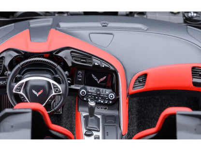 2019 Chevrolet Corvette C7 ZR1 Ceramic Matrix Gray Metallic with Carbon Top 1/18 Model Car