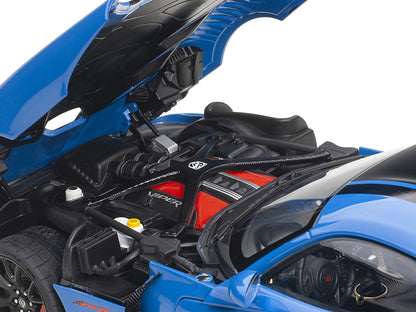 2017 Dodge Viper ACR Competition Blue with Black Stripes 1/18 Model Car