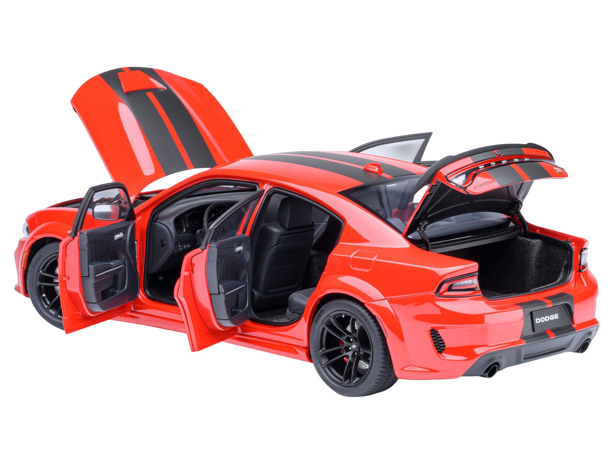 Dodge Charger Scat Pack Widebody Torred with Carbon Stripes 1/18 Model Car