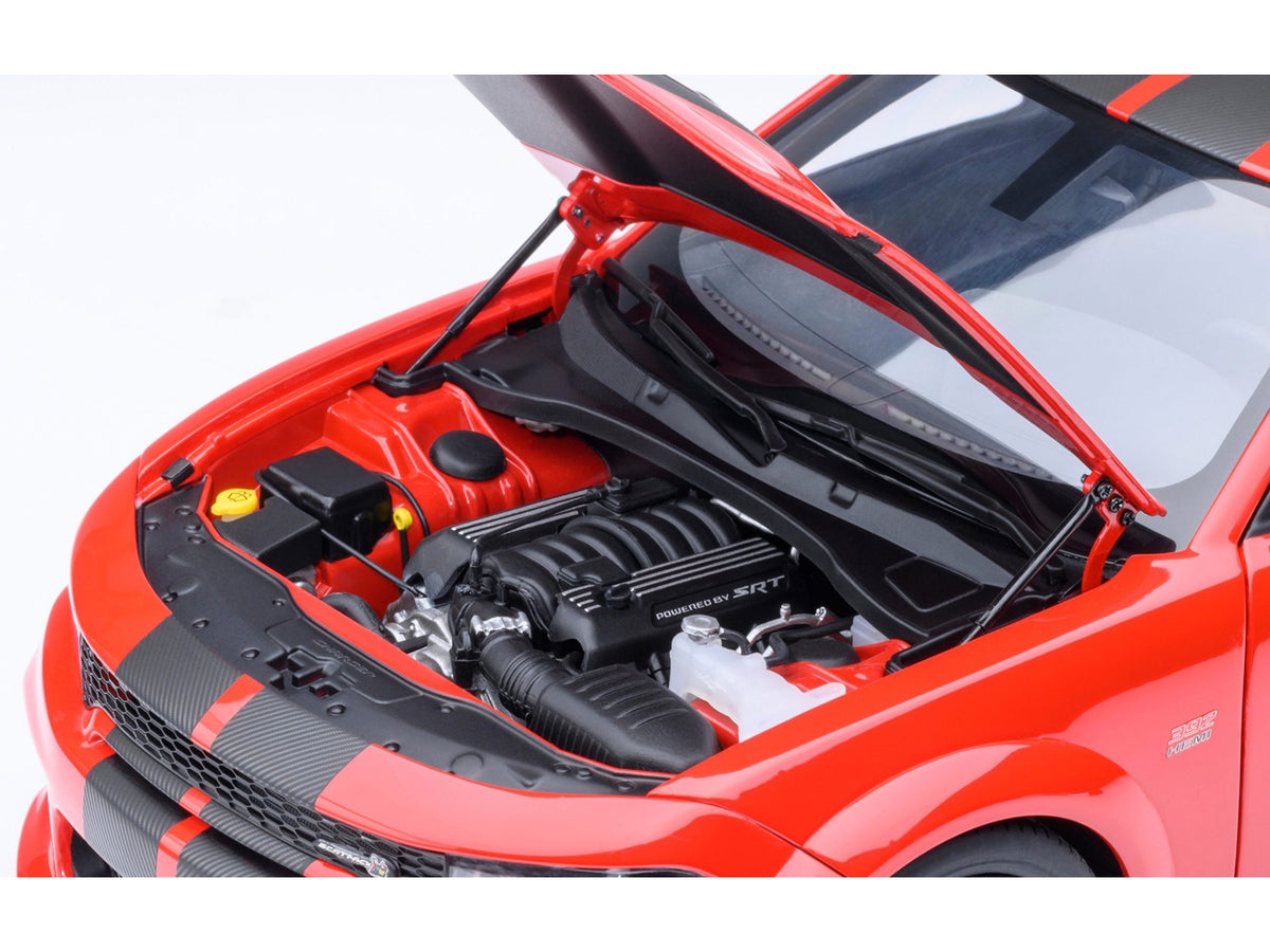 Dodge Charger Scat Pack Widebody Torred with Carbon Stripes 1/18 Model Car