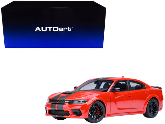 Dodge Charger Scat Pack Widebody Torred with Carbon Stripes 1/18 Model Car