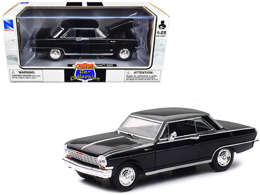 1964 Chevrolet Nova SS Black "Muscle Car Collection" 1/25 Diecast Model Car