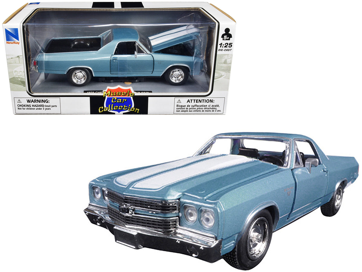 1970 Chevrolet El Camino SS Blue 1/25 Diecast Model Car