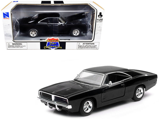 1969 Dodge Charger R/T Black "Muscle Car Collection" 1/25 Diecast Model Car