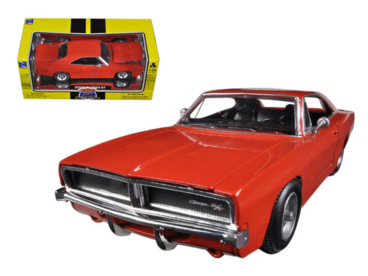 1969 Dodge Charger R/T Orange "Muscle Car Collection" 1/25 Diecast Model Car