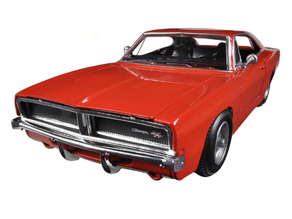1969 Dodge Charger R/T Orange "Muscle Car Collection" 1/25 Diecast Model Car