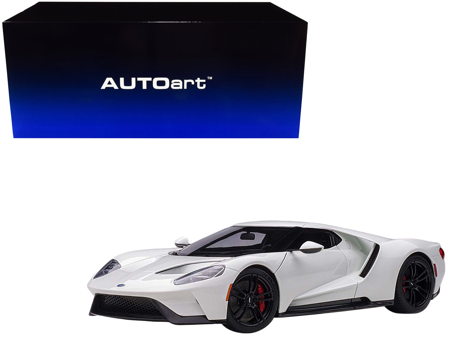 2017 Ford GT Frozen White 1/18 Model Car