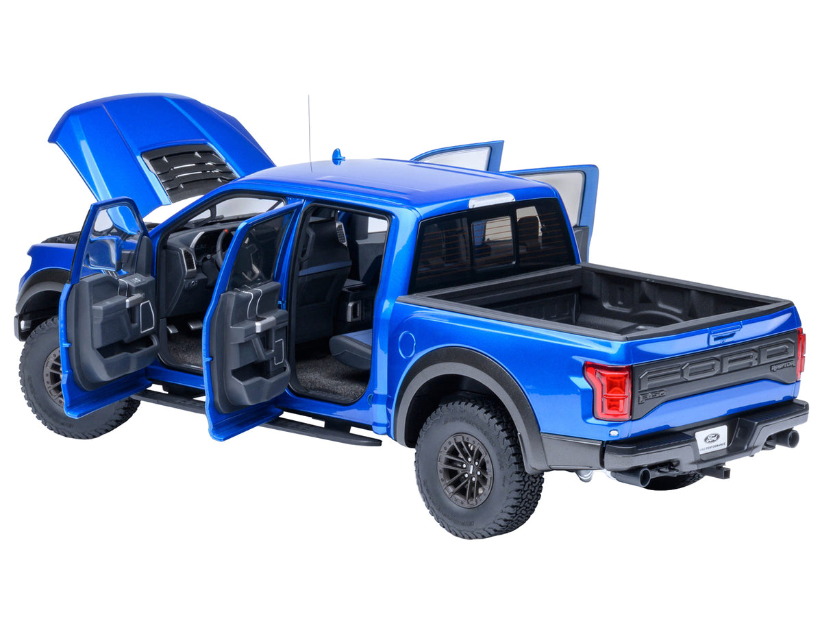 2019 Ford F-150 Raptor Pickup Truck Velocity Blue 1/18 Model Car