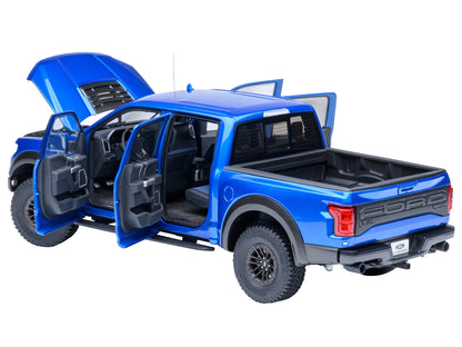 2019 Ford F-150 Raptor Pickup Truck Velocity Blue 1/18 Model Car