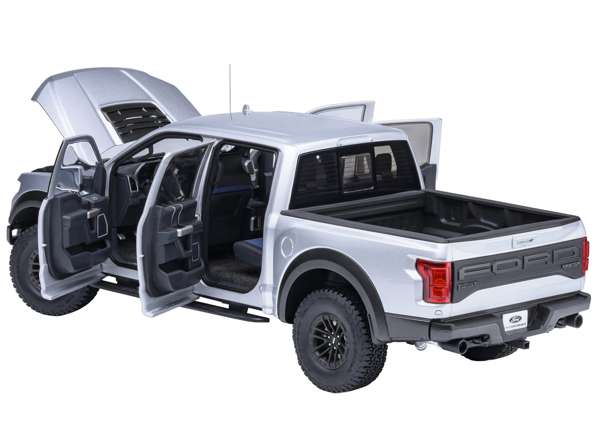 2019 Ford F-150 Raptor Pickup Truck Ingot Silver 1/18 Model Car