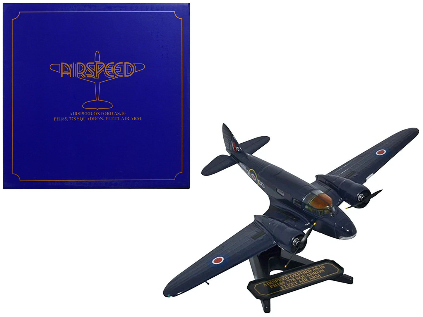 Airspeed AS.10 Oxford Aircraft "PH185 778 Squadron Fleet Air Arm" Royal Air Force "Oxford Aviation" Series 1/72 Diecast Model Airplane