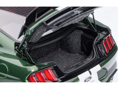 Ford Mustang Shelby GT500 Eruption Green Metallic with White Stripes 1/18 Model Car