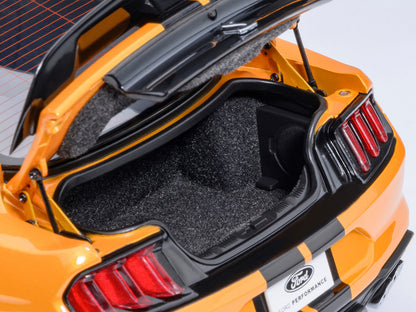 Ford Mustang Shelby GT500 Cyber Orange Metallic with Black Stripes 1/18 Model Car