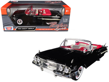 1960 Chevrolet Impala Convertible Black 1/18 Diecast Car Model