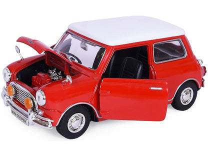 1961-1967 Morris Mini Cooper Red with White Top "Timeless Legends" 1/18 Diecast Model Car