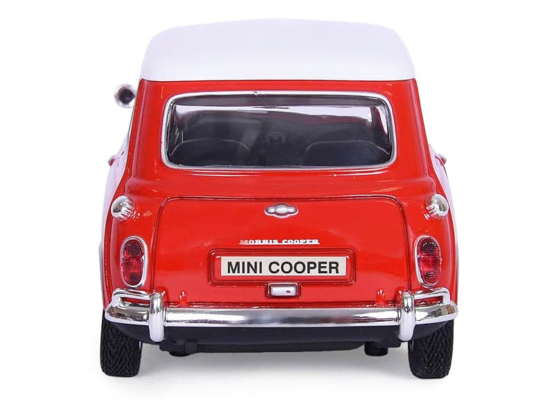 1961-1967 Morris Mini Cooper Red with White Top "Timeless Legends" 1/18 Diecast Model Car