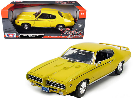 1969 Pontiac GTO Judge Yellow 1/18 Diecast Model Car