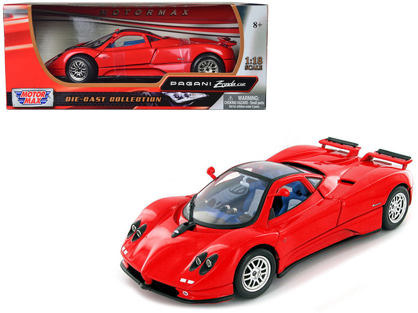 Pagani Zonda C12 Red 1/18 Diecast Model Car