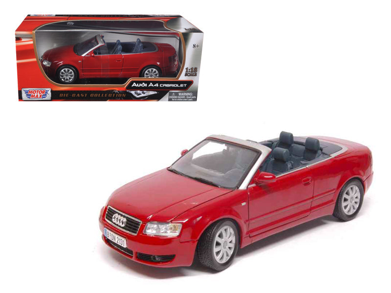Audi A4 Red Convertible 1/18 Diecast Model Car