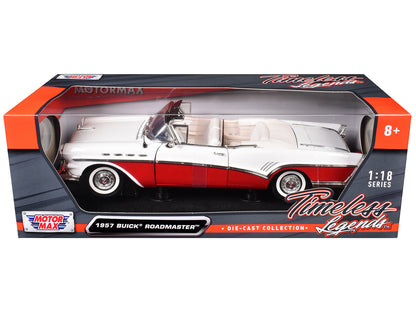 1957 Buick Roadmaster Convertible Red 1/18 Diecast Model Car