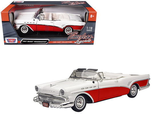 1957 Buick Roadmaster Convertible Red 1/18 Diecast Model Car