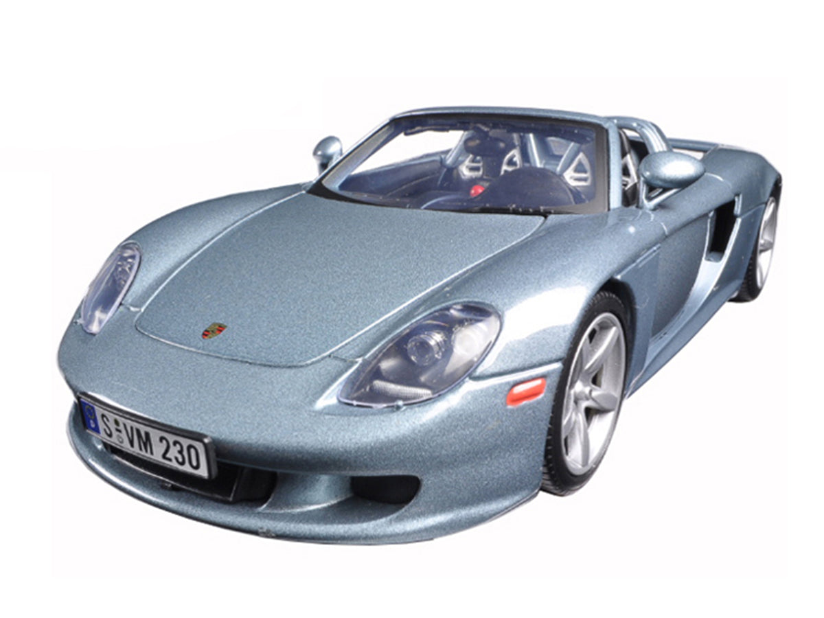 Porsche Carrera GT Silver with Black Interior 1/18 Diecast Model Car