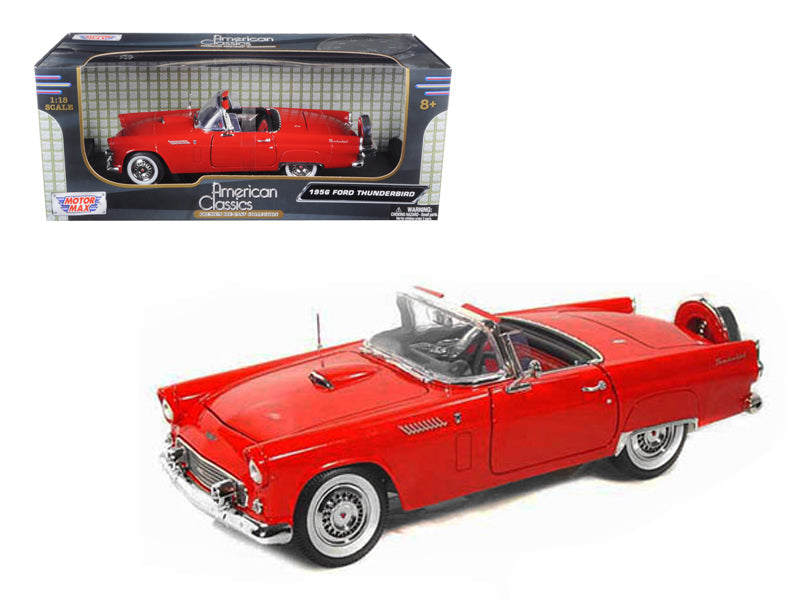1956 Ford Thunderbird Red 1/18 Diecast Model Car