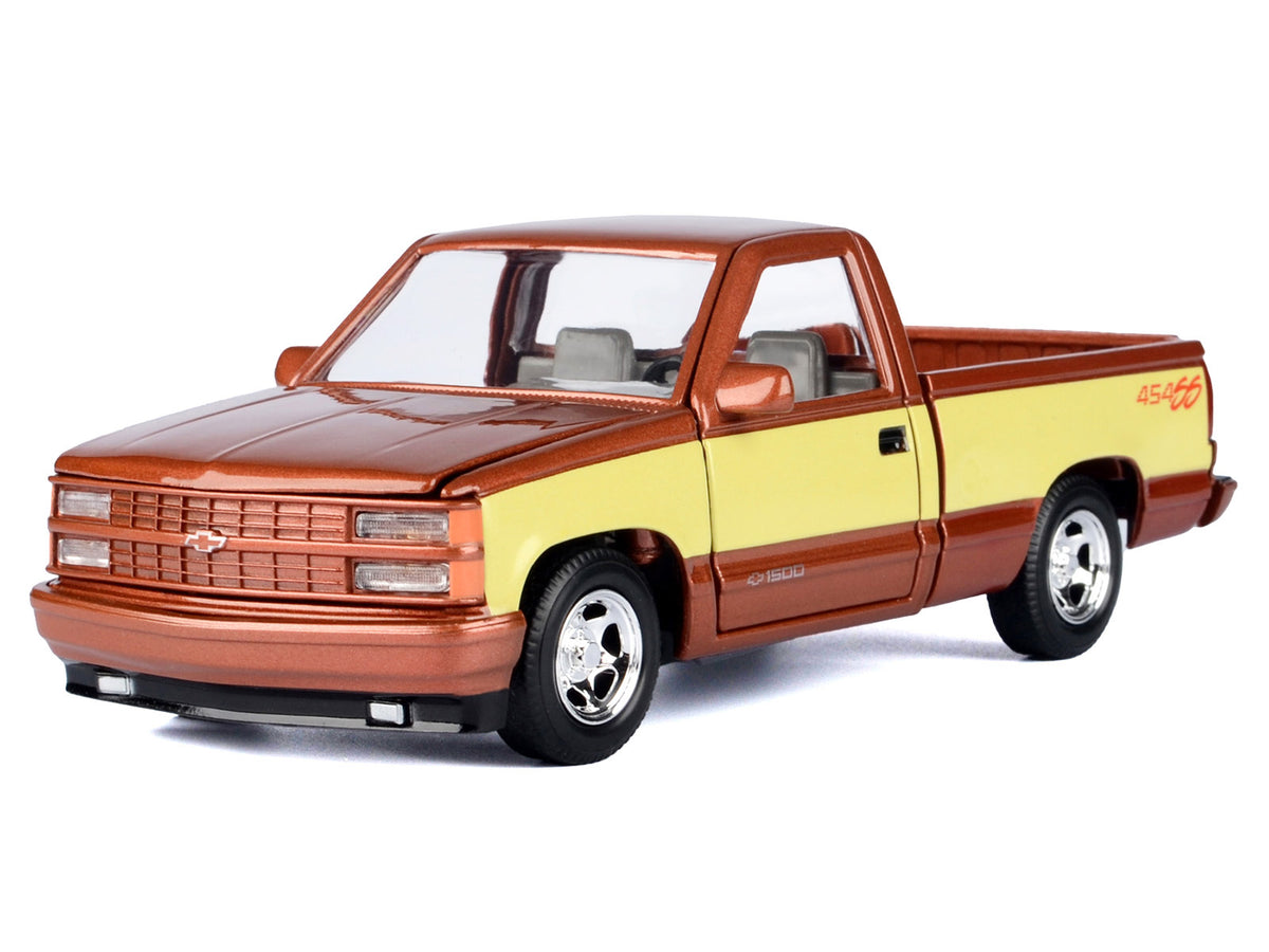 1992 Chevrolet 454 SS Pickup Truck Copper Metallic with Beige Sides "American Classics" Series 1/24 Diecast Model Car