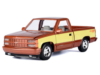 1992 Chevrolet 454 SS Pickup Truck Copper Metallic with Beige Sides "American Classics" Series 1/24 Diecast Model Car