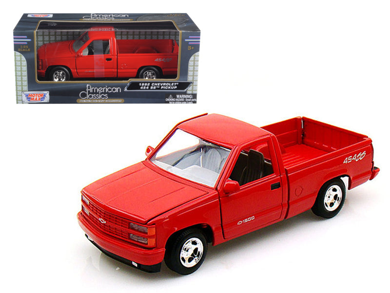 1992 Chevrolet SS 454 Pickup Truck Red 1/24 Diecast Model