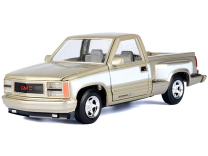 1992 GMC Sierra GT Pickup Truck Gold Metallic with White Sides "American Classics" Series 1/24 Diecast Model Car