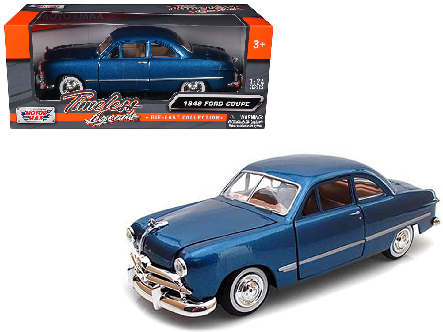 1949 Ford Coupe Blue 1/24 Diecast Model Car