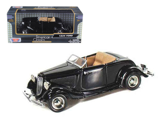 1934 Ford Coupe Convertible Black 1/24 Diecast Model Car