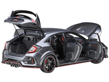 2021 Honda Civic Type R (FK8) RHD (Right Hand Drive) Polished Metal Gray Metallic 1/18 Model Car