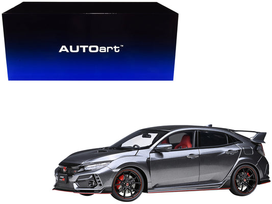2021 Honda Civic Type R (FK8) RHD (Right Hand Drive) Polished Metal Gray Metallic 1/18 Model Car