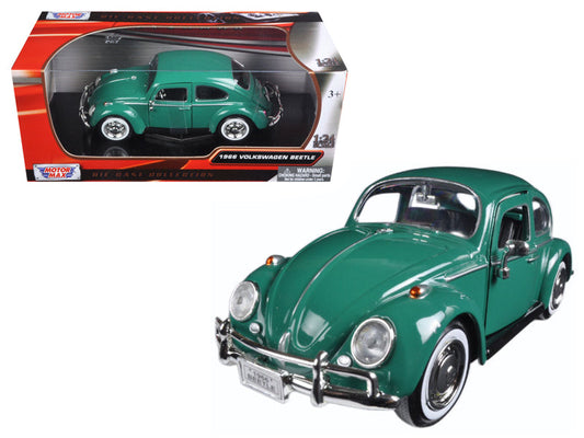 1966 Volkswagen Beetle Green 1/24 Diecast Model Car