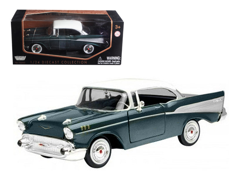 1957 Chevrolet Bel Air Green 1/24 Diecast Model Car