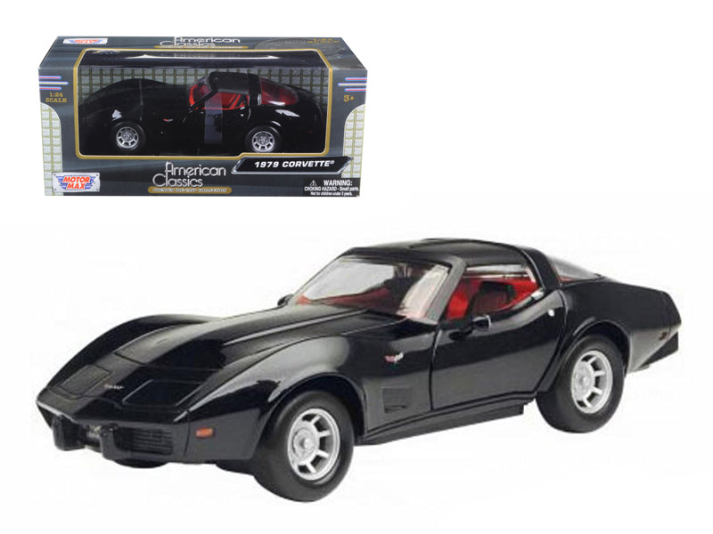 1979 Chevrolet Corvette Black 1/24 Diecast Car Model