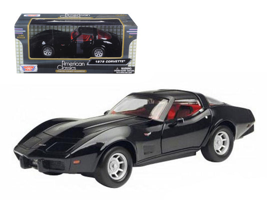1979 Chevrolet Corvette Black 1/24 Diecast Car Model