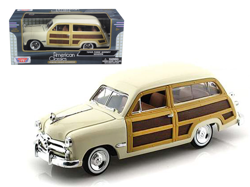 1949 Ford Woody Wagon Beige 1/24 Diecast Model Car