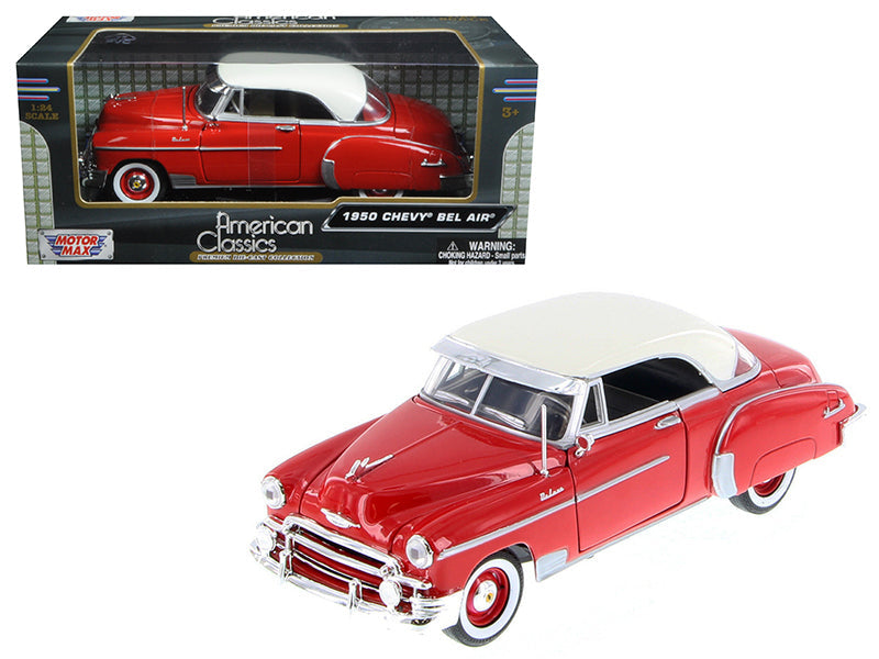 1950 Chevrolet Bel Air Red 1/24 Diecast Car Model