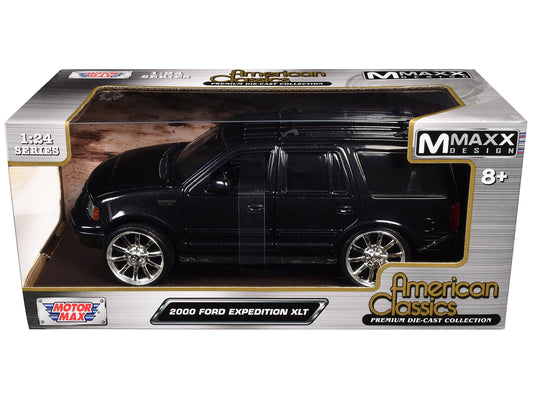 2000 Ford Expedition XLT Black Metallic "Maxx Design" "American Classics" Series 1/24 Diecast Model Car