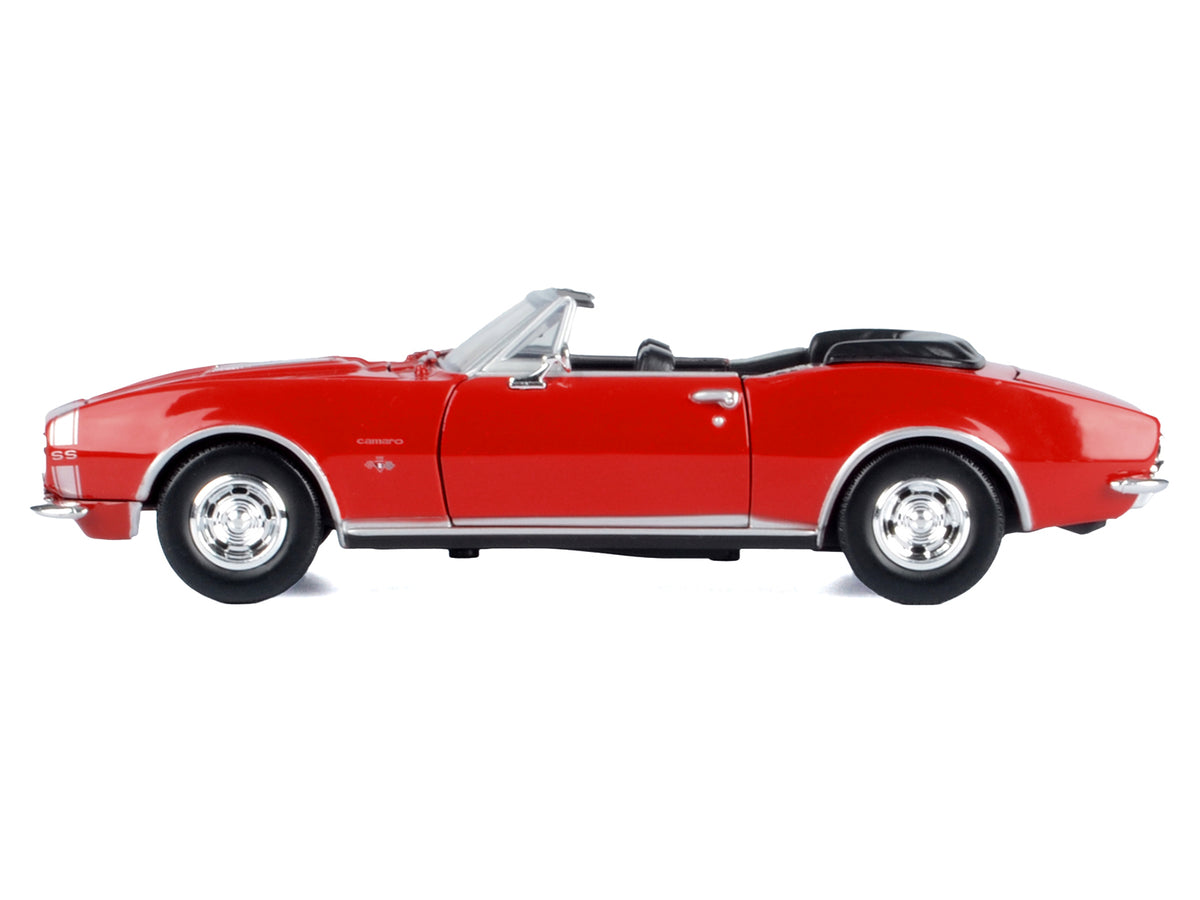 1967 Chevrolet Camaro SS Convertible Burgundy 1/24 Diecast Model Car