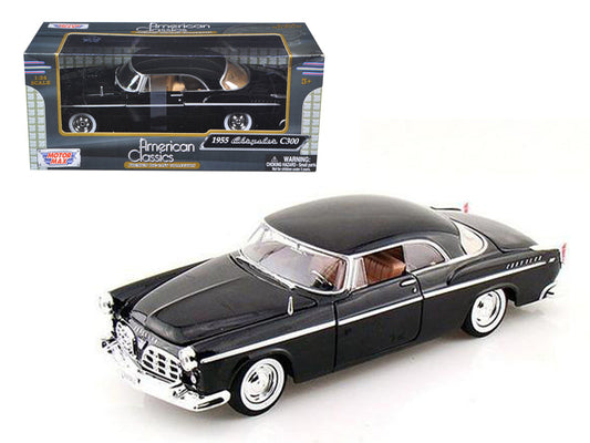 1955 Chrysler C300 Black 1/24 Diecast Model Car