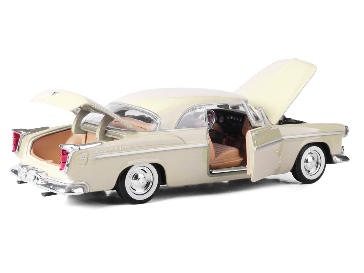 1955 Chrysler C300 Cream "Timeless Legends" Series 1/24 Diecast Model Car