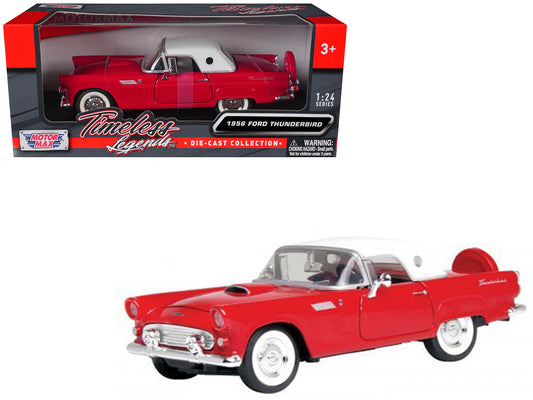 1956 Ford Thunderbird Red 1/24 Diecast Car Model